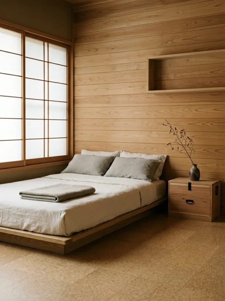 Small bedroom with thoughtfully organized storage creating a clutter-free, relaxing, and functional space
